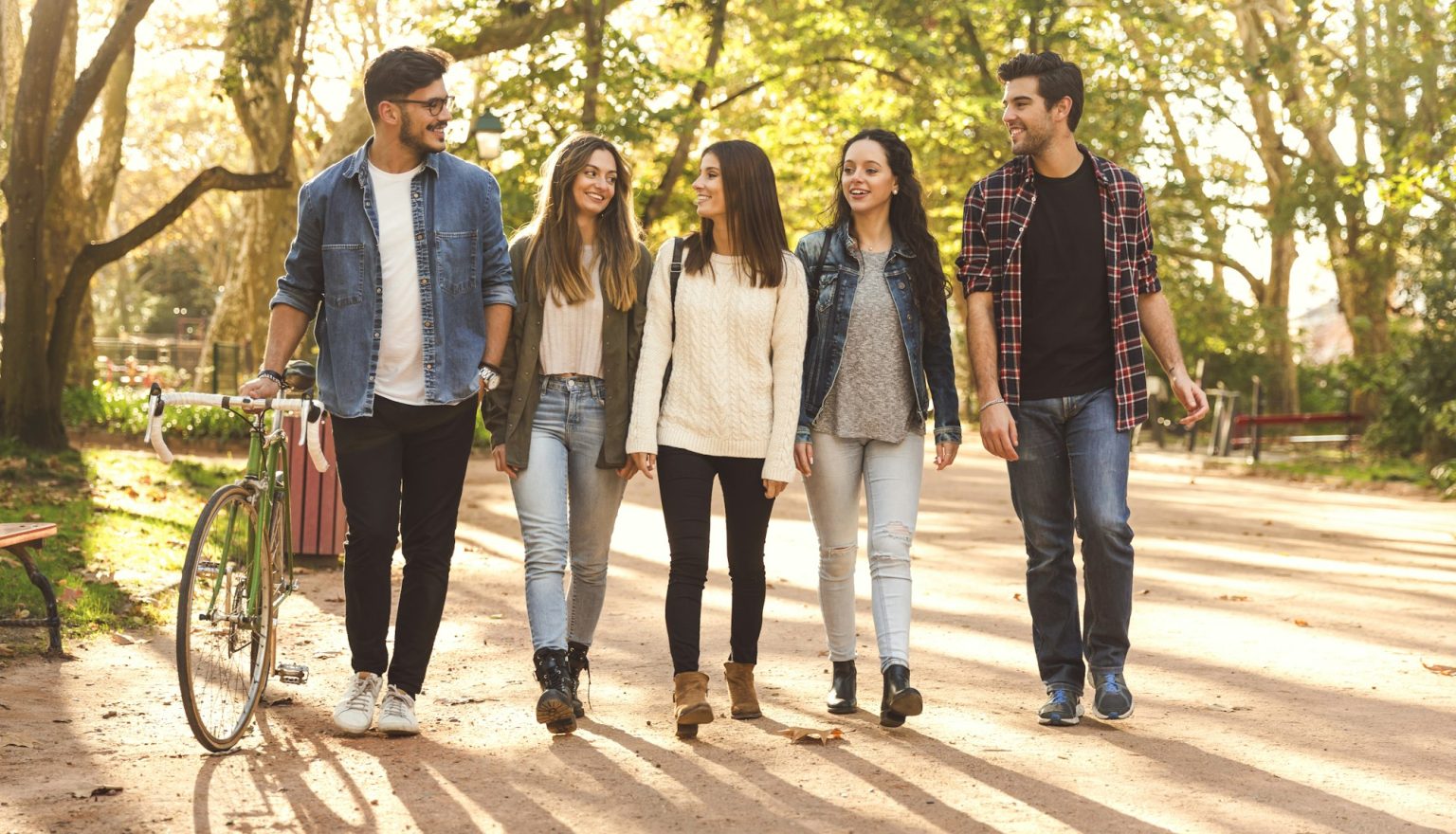 Students in the park