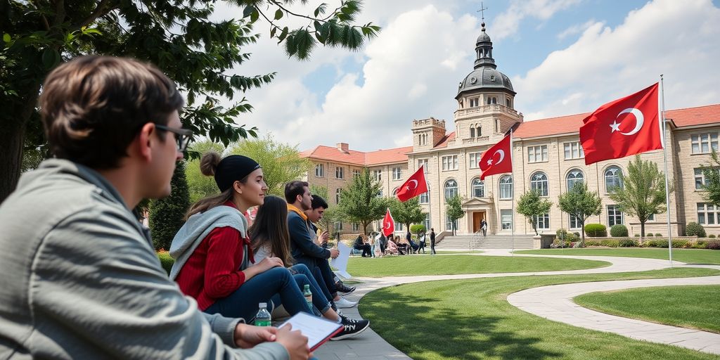 Amerikan üniversitelerinde mezuniyet cübbesi giymiş öğrenciler