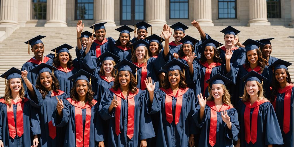 Amerikan üniversitesi mezunları kutlama yapıyor