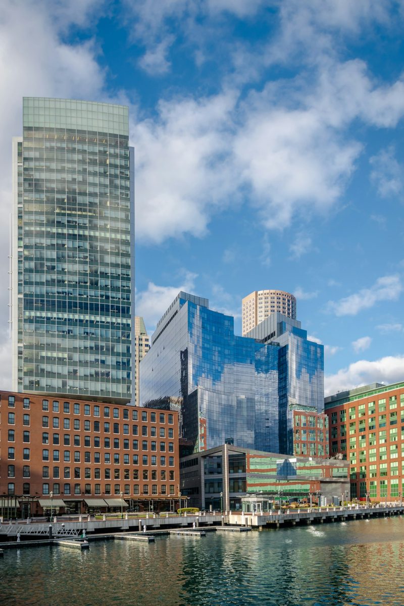 Boston Harbor and Financial District skyline - Boston, Massachusetts, USA