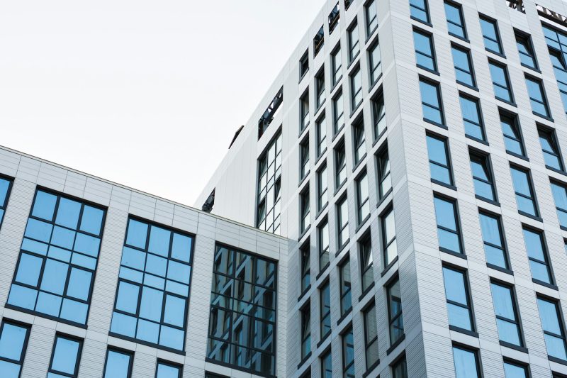 modern glass building skyscrapers of business center